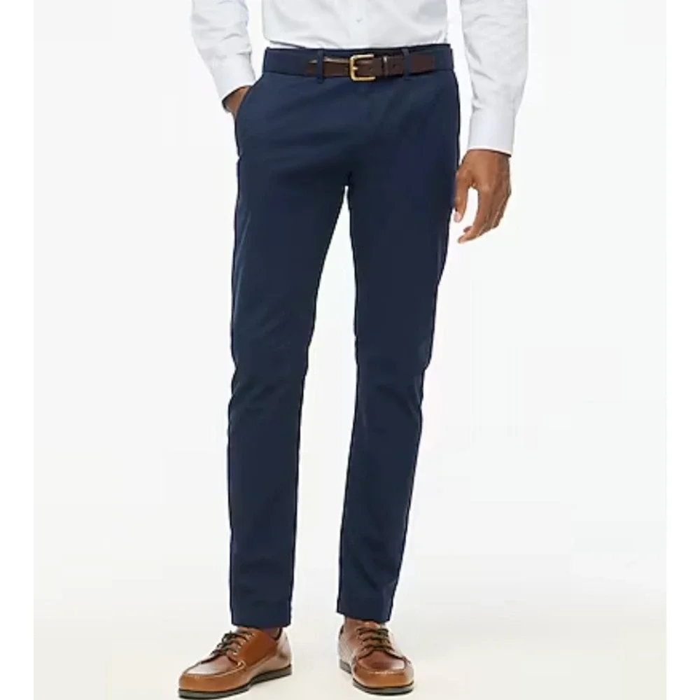 J Crew‎ Factory Slim Fit Flex Chino Pants Navy Blue Mens 30x32 Thermal Golf Prep